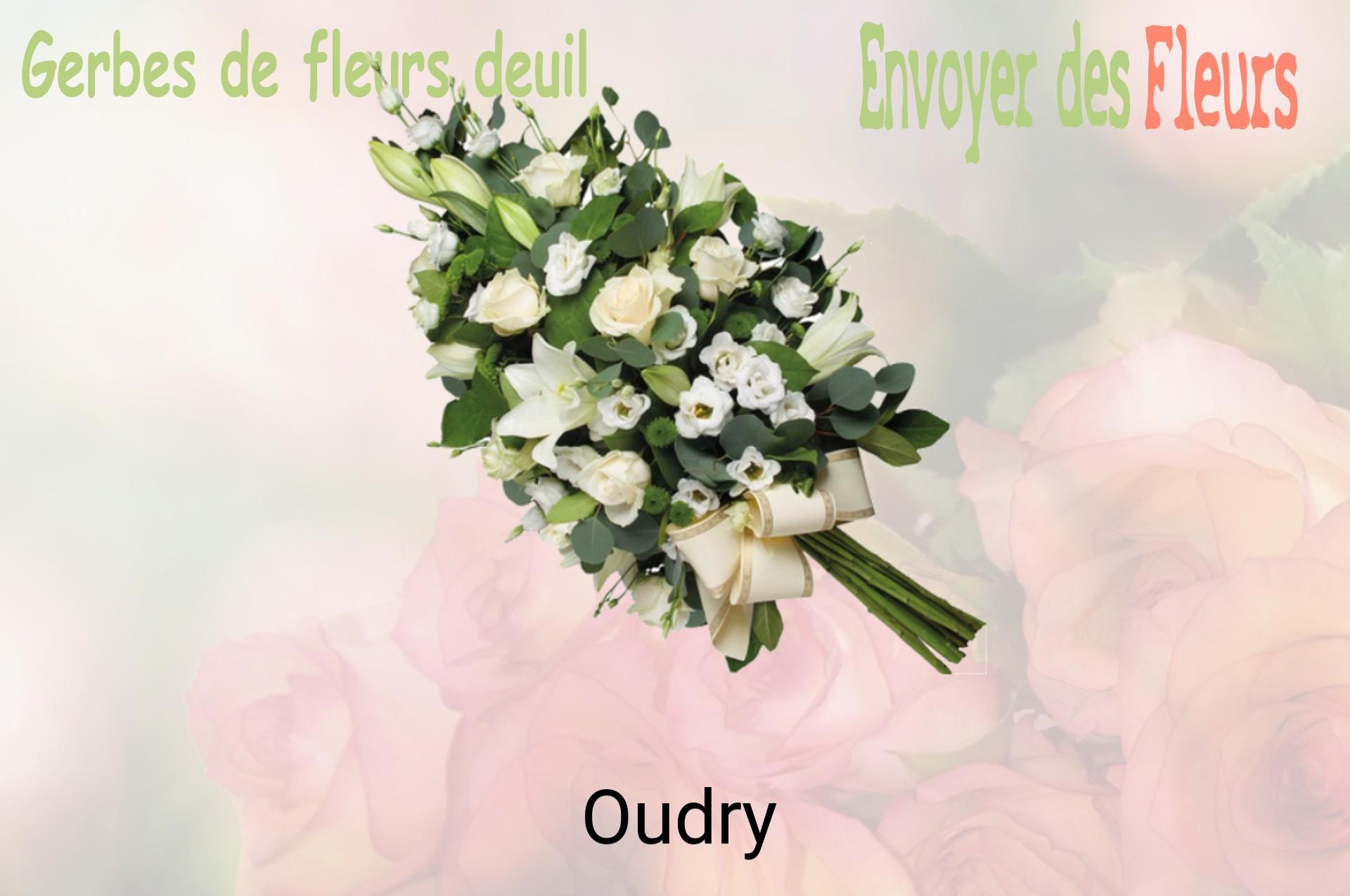 Gerbe de fleurs de deuil livrée à Oudry